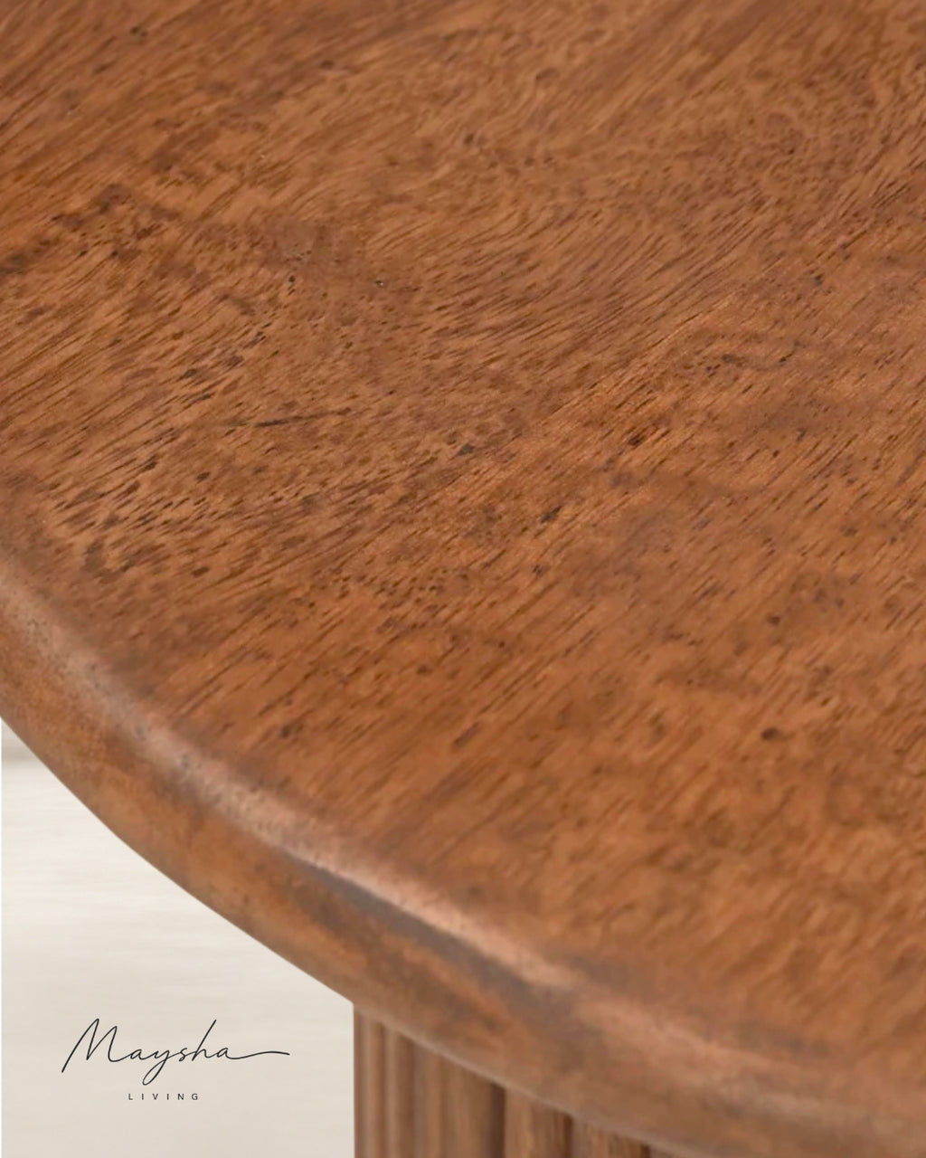 Pelvona Solid Wood Round Side Table