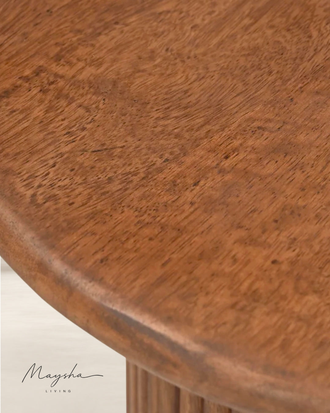 Pelvona Solid Wood Round Side Table