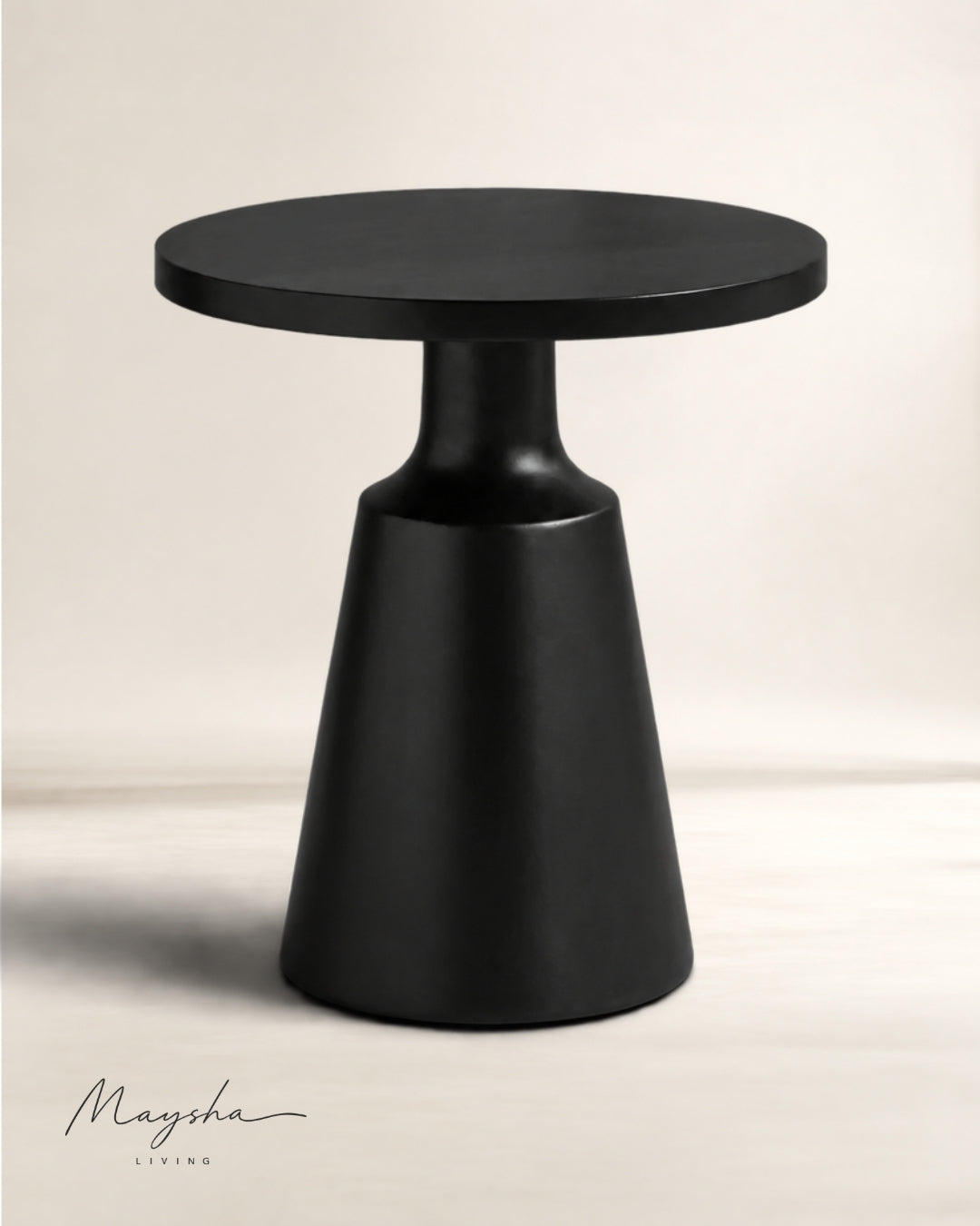 Brivante Solid Wood Circular Side Table