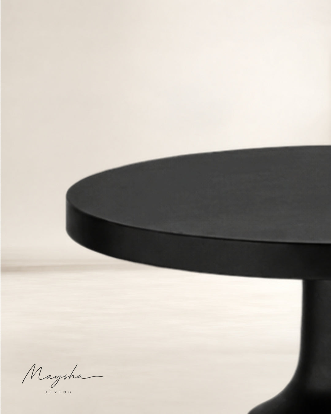 Brivante Solid Wood Circular Side Table