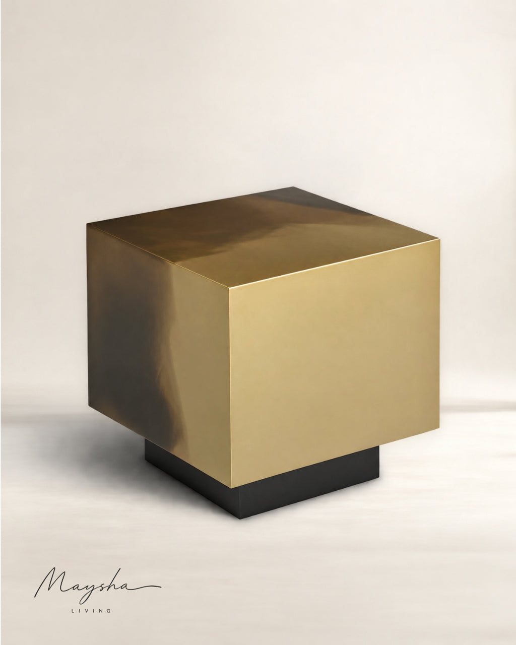 Nyvoria Handcrafted Iron Ombre Cube Side Table