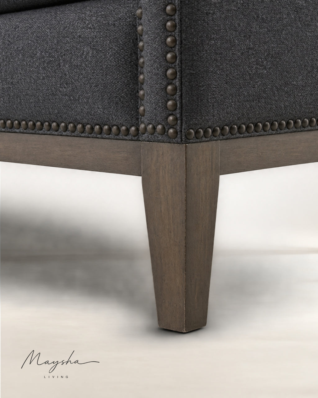 Kaeloria Handcrafted Velvet Two-Arm Chaise sofa