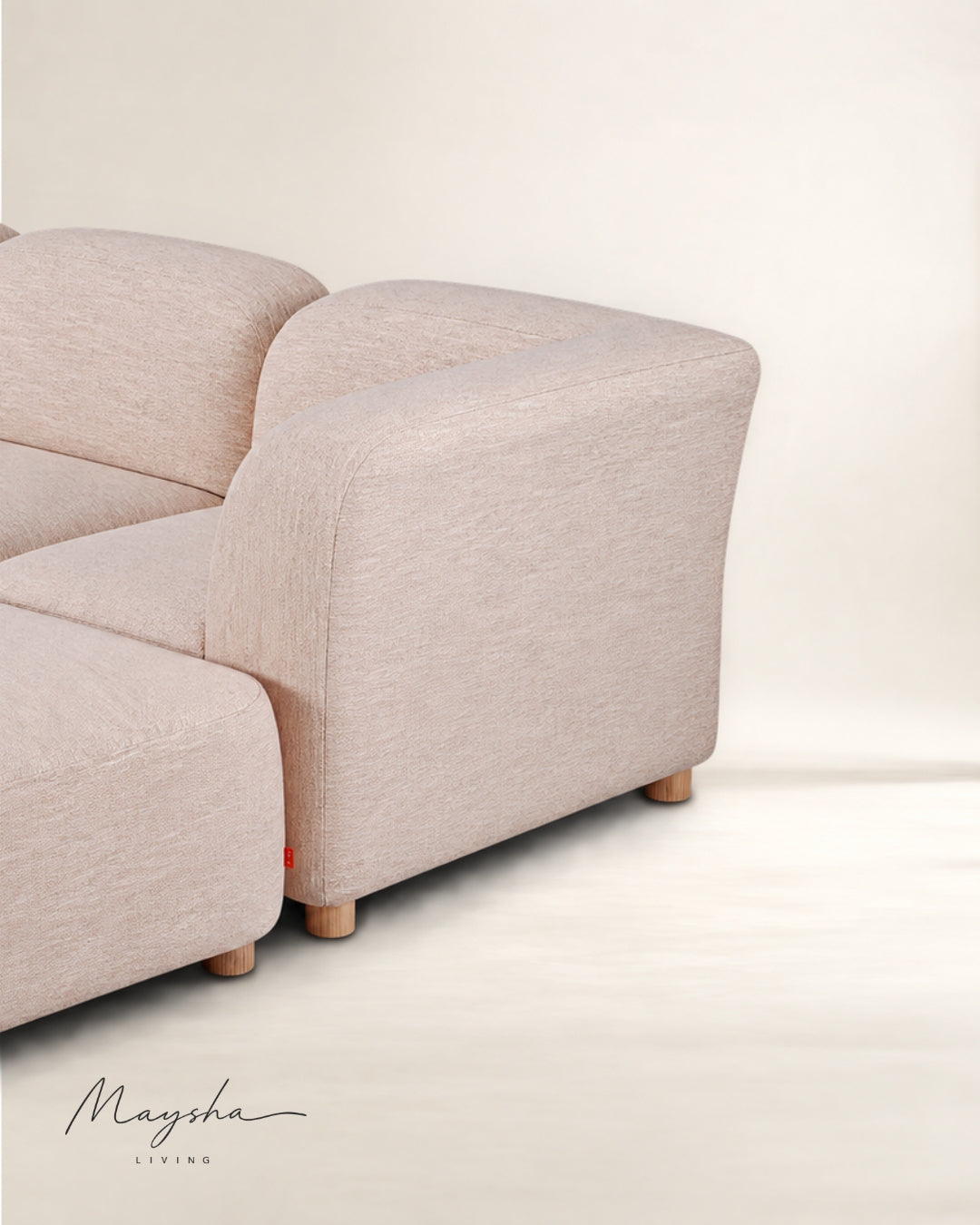 Baxvoria Handcrafted 4-Piece Modular Sectional Sofa in Oatmeal Beige