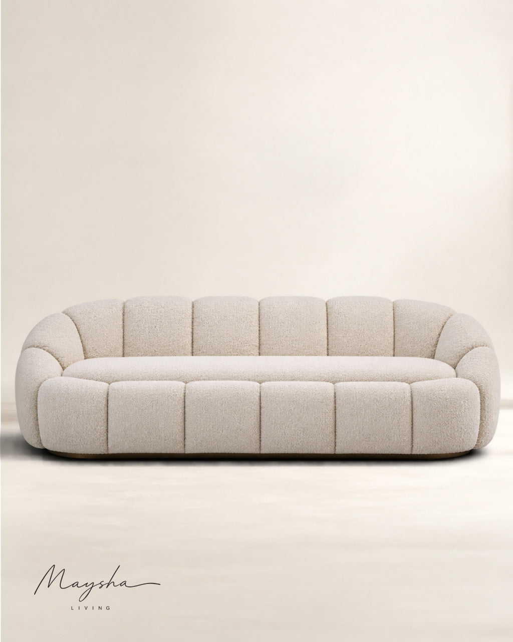 Belvoric Handcrafted Bouclé 3-Seater Sofa