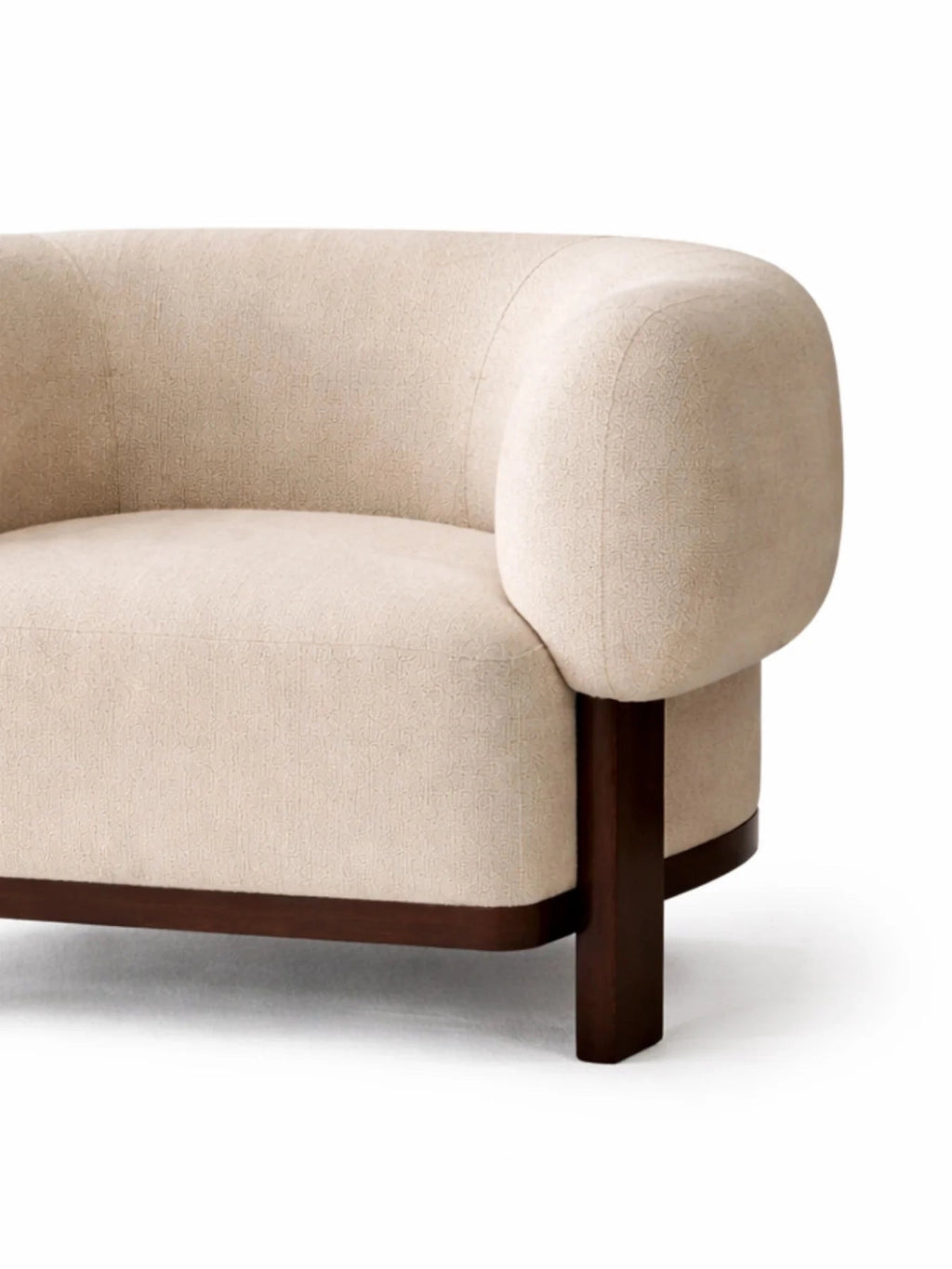 Averique Modern Three-Legged Solid Teak Wood Lounge Chair