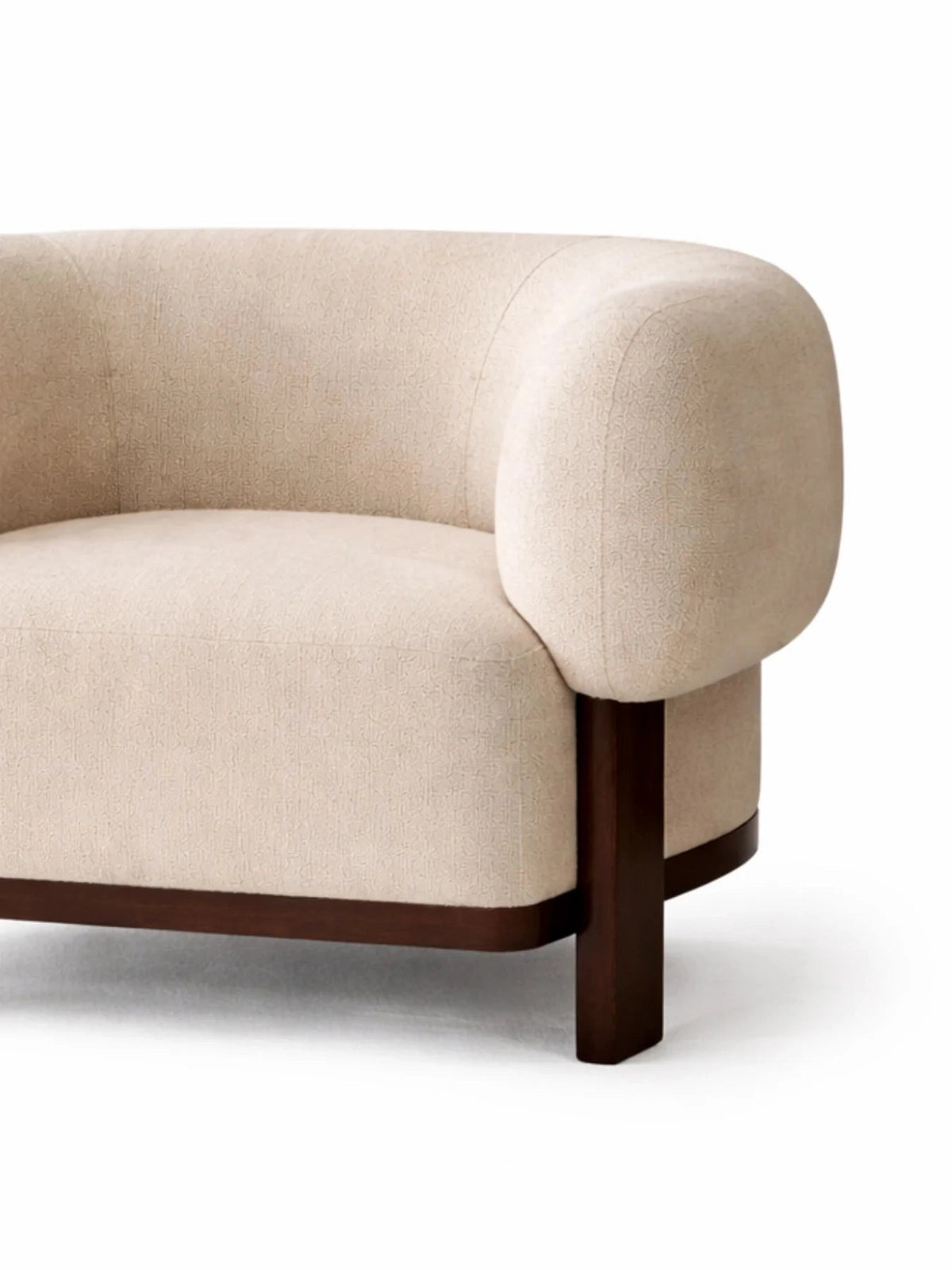 Averique Modern Three-Legged Solid Teak Wood Lounge Chair