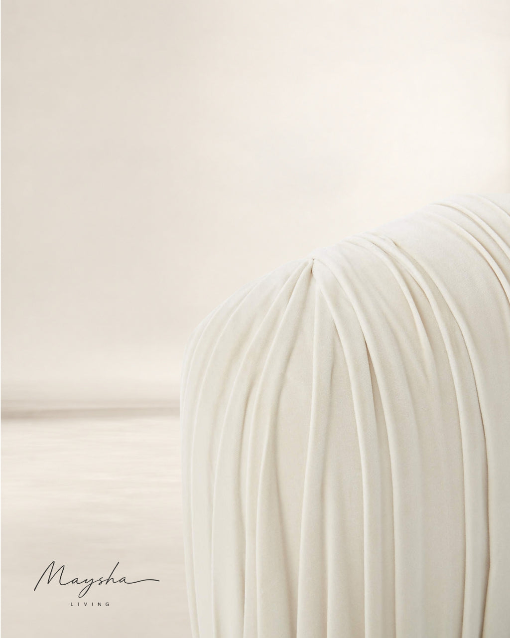 STRIOVA Ruched Velvet Low-Profile Bed