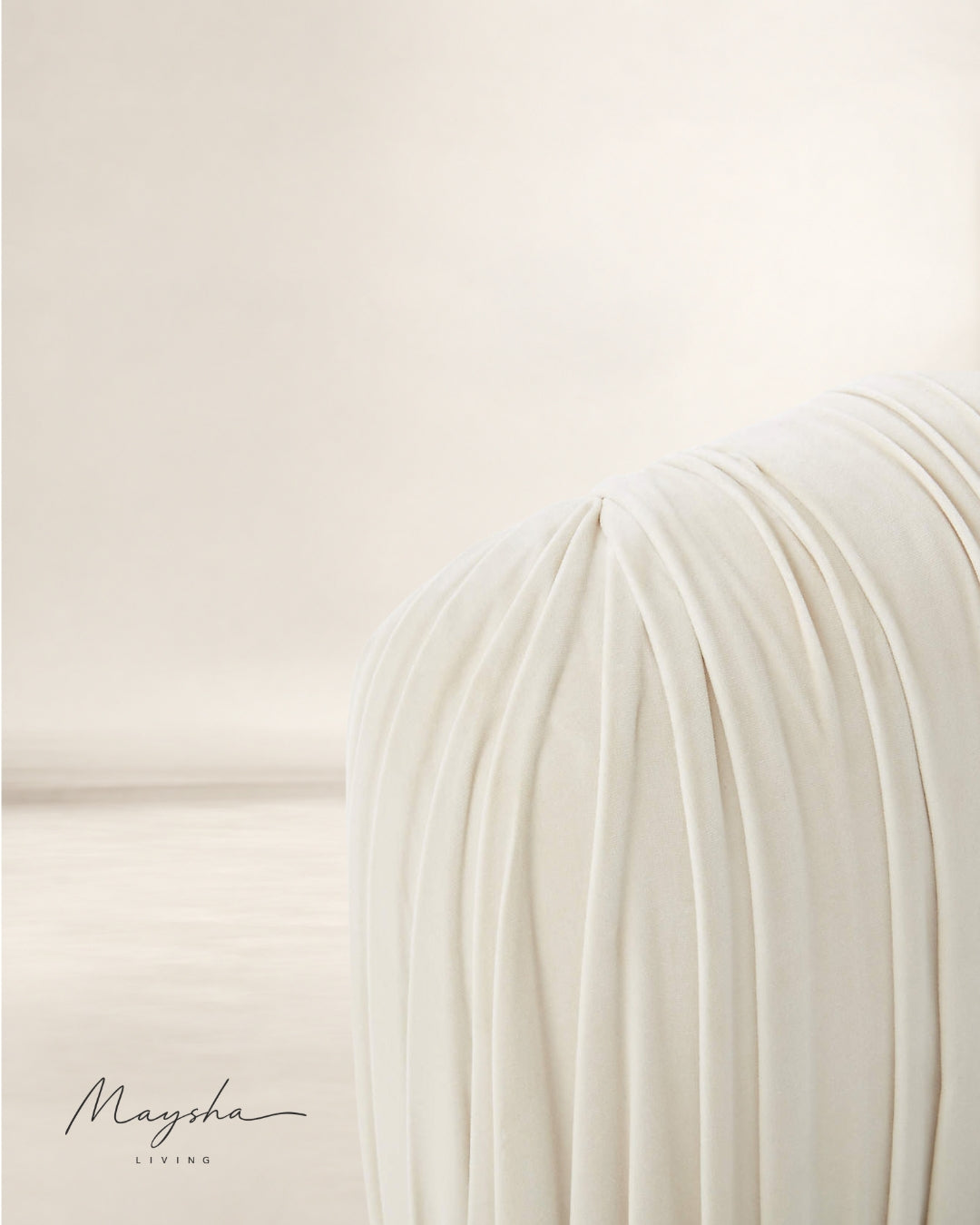 STRIOVA Ruched Velvet Low-Profile Bed