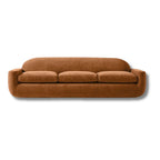 Roventa Terracotta Curved 3-Seater Sofa