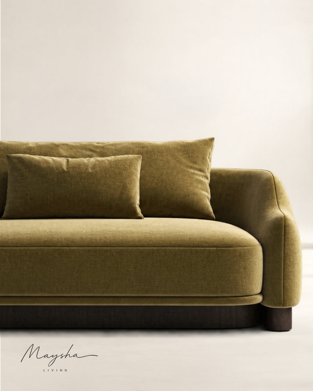 Zolvric Handcrafted Solid Wood 3-Seater Silhouette Sofa