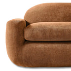 Roventa Terracotta Curved 3-Seater Sofa