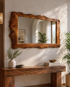 Kaelora Live Edge Solid Wood Wall Mirror