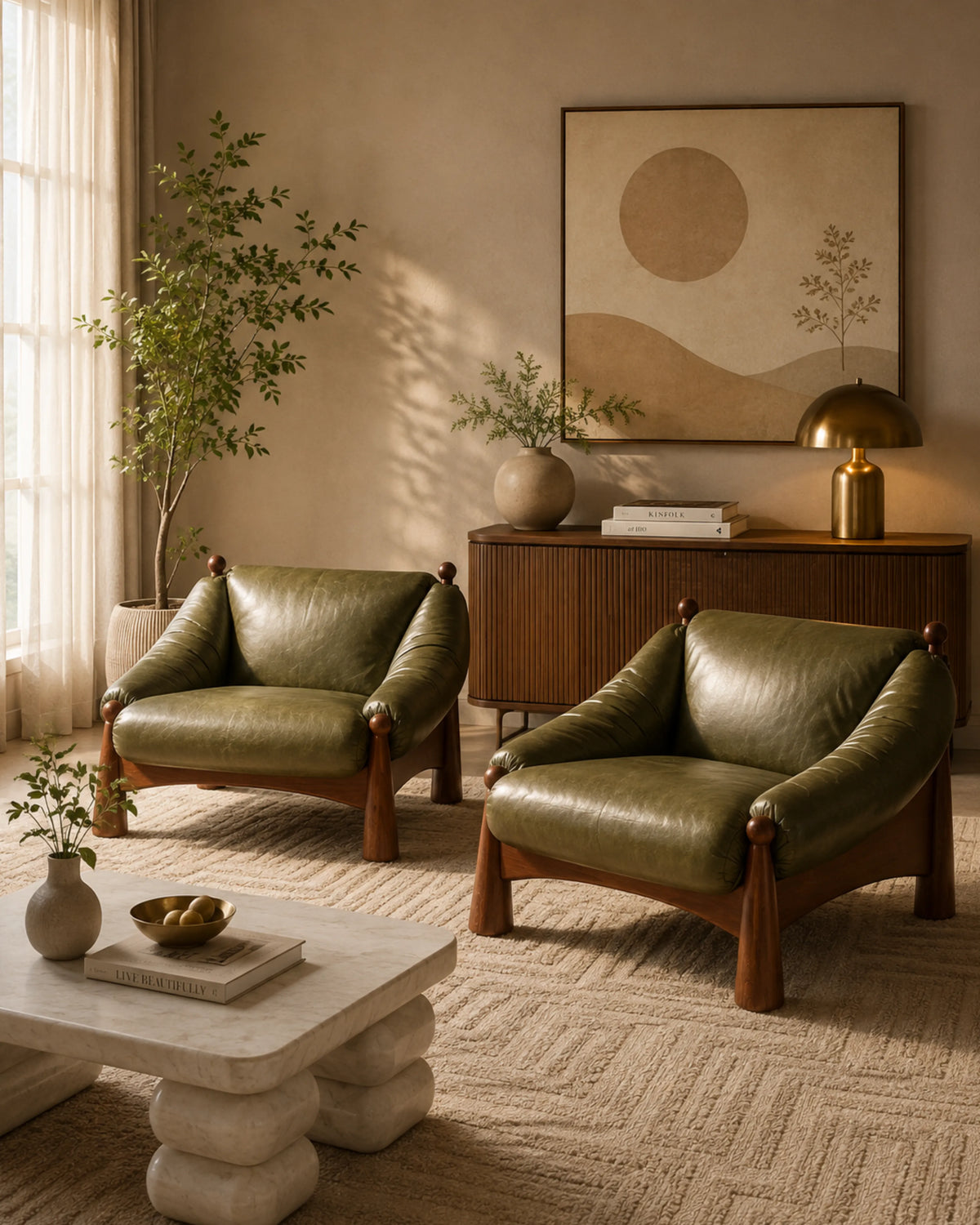 Merovic Lounge Chair Teak Wood