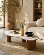 NOVRYN Carrara Marble Coffee Table