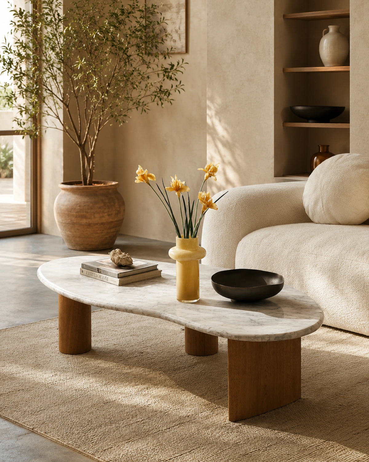 NOVRYN Carrara Marble Coffee Table