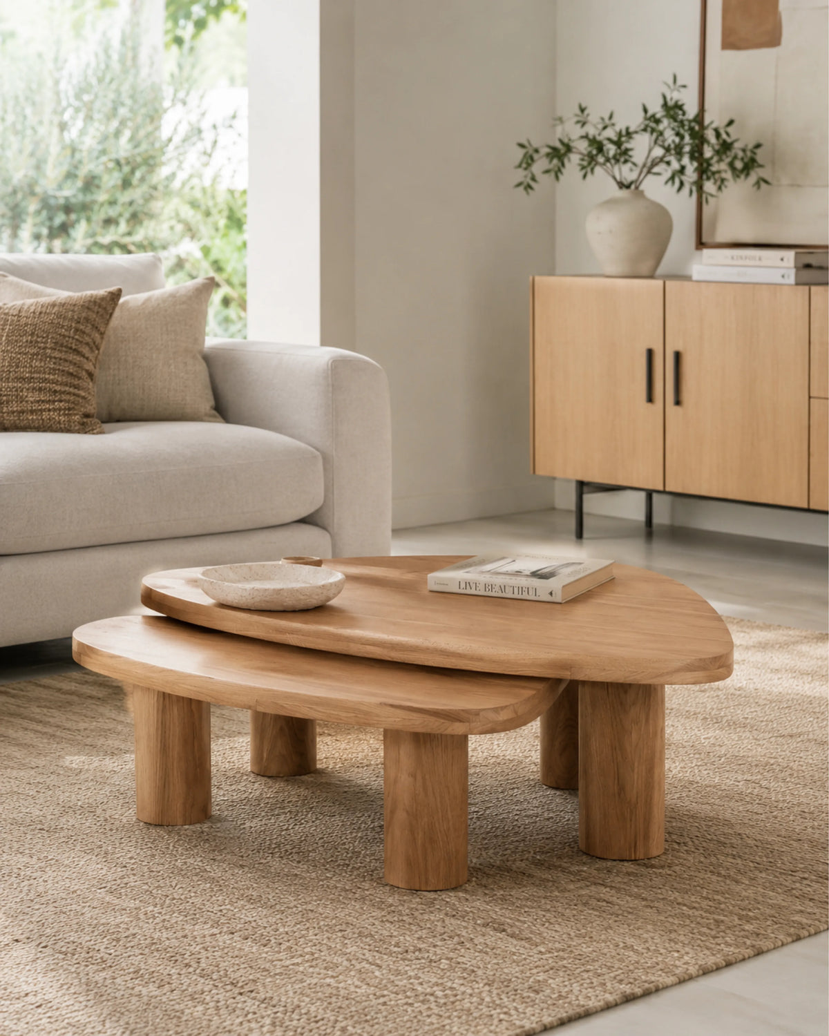 Corvella Solid Wood Coffee Table