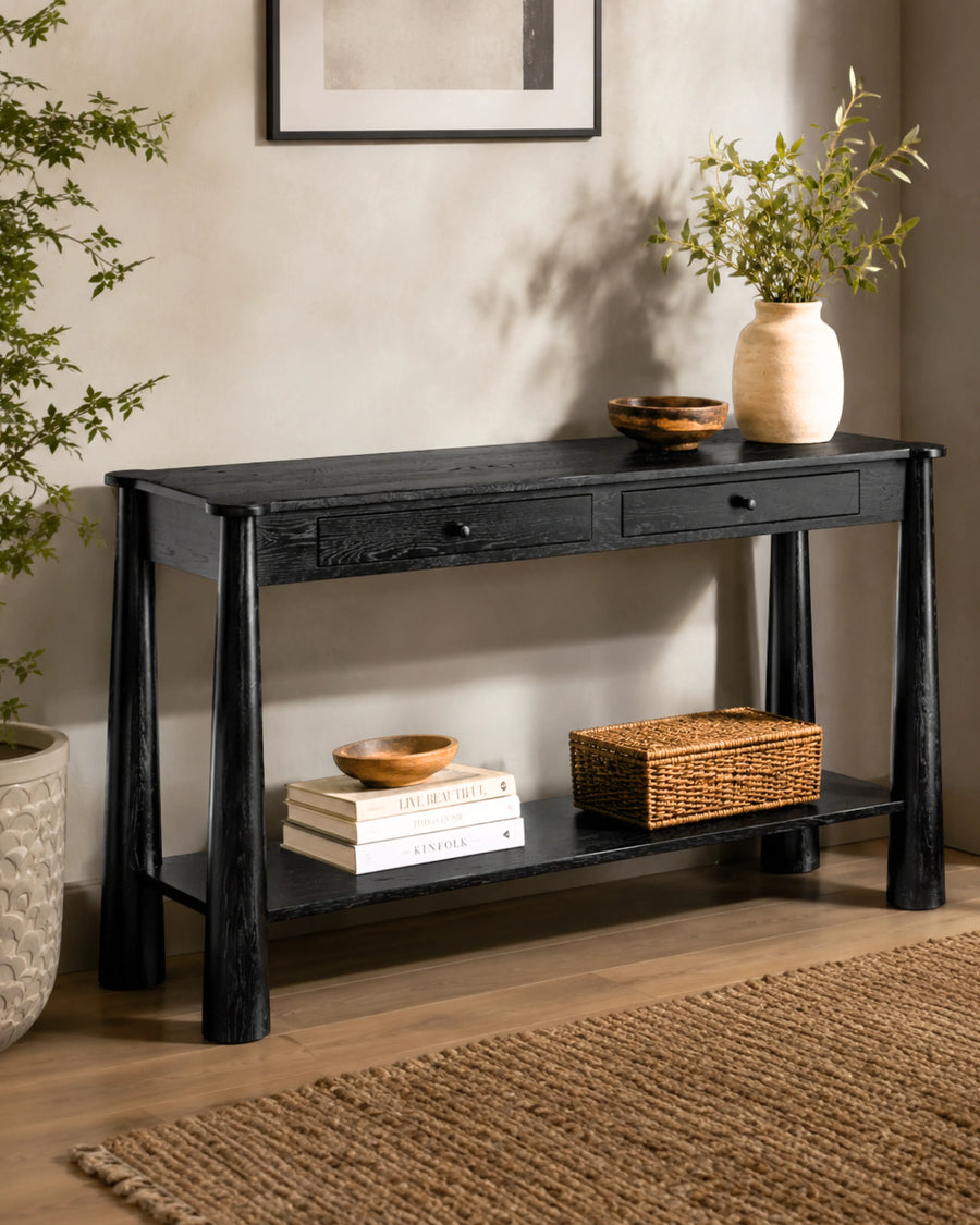 Xevora Onyx Console Table