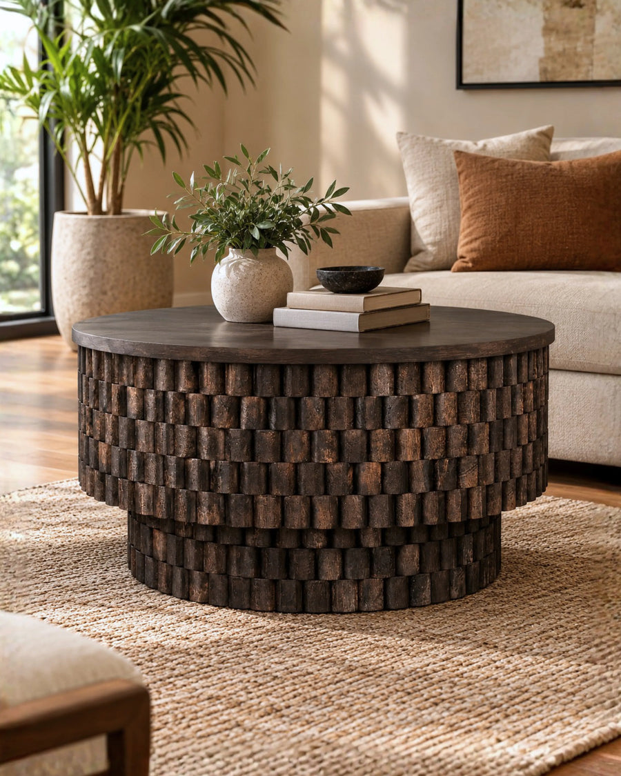 Zorveth Textured Wood Coffee Table
