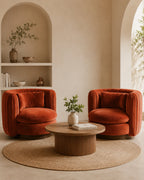 VORIXA Swivel Linen Chenille Sienna Lounge Chair