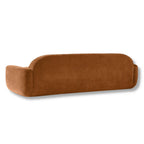 Roventa Terracotta Curved 3-Seater Sofa