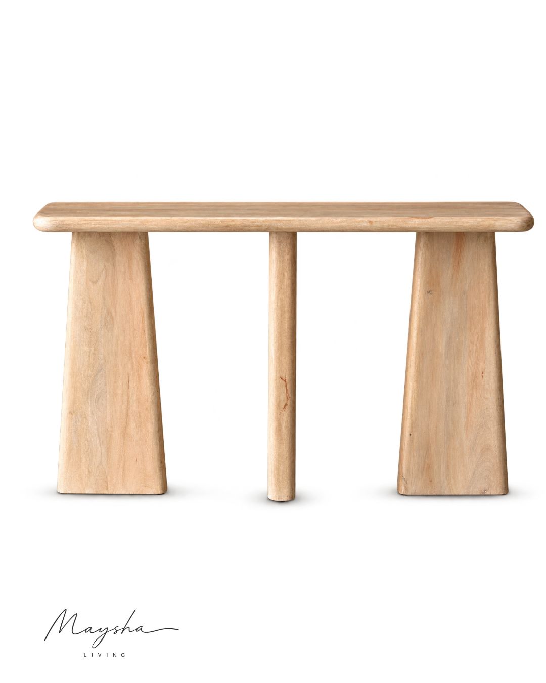 Torvane Solid Wood Console Table with Sculptural Tapered Legs