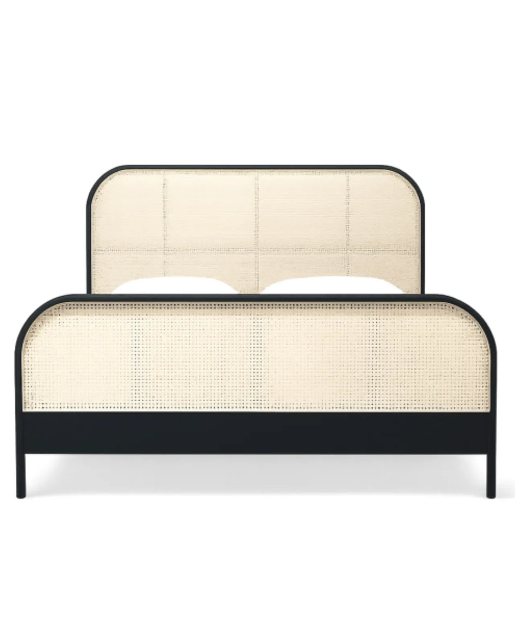 Canovra Solid Wood & Handwoven Cane Bed