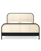 Canovra Solid Wood & Handwoven Cane Bed
