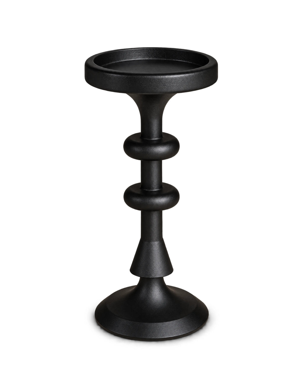 Novastix Solid Wood Side Table in Matte Black