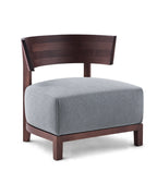 VELTIS Taupe Lounge Chair in Solid Teak Wood