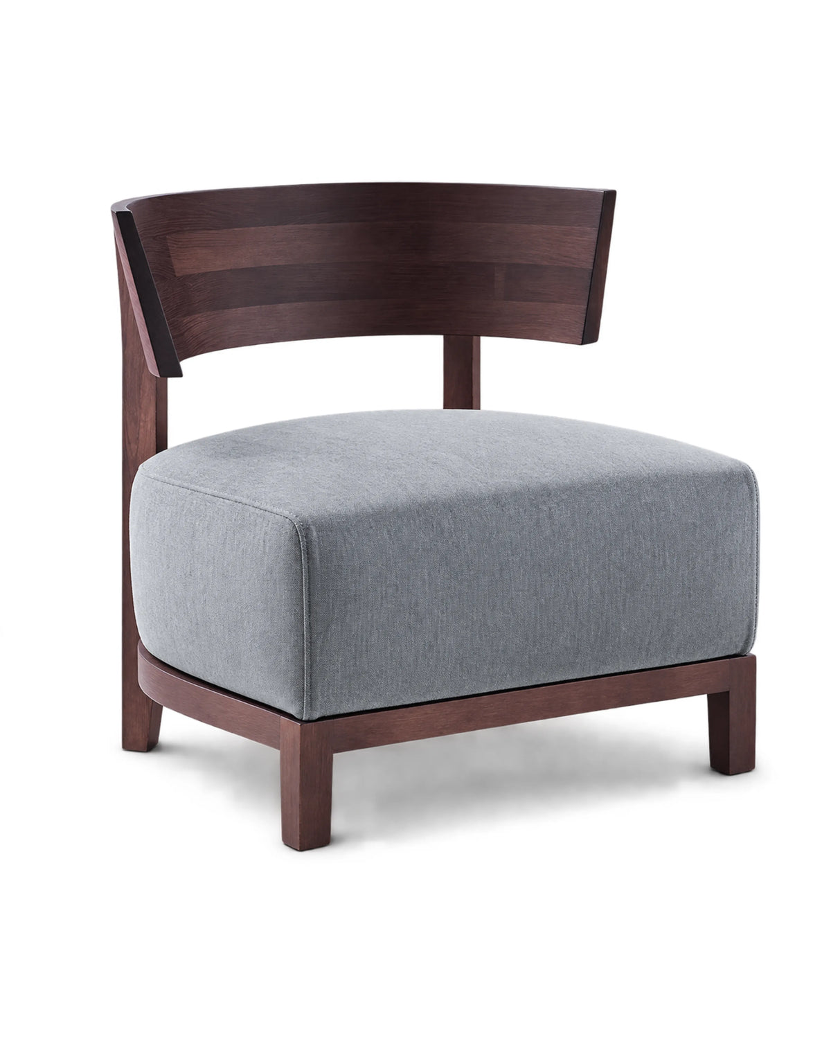 VELTIS Taupe Lounge Chair in Solid Teak Wood