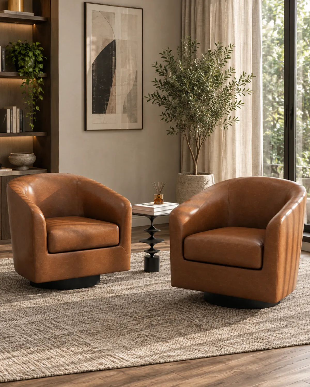 Morvane 360° Swivel Barrel Chair
