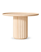 Veltris Natural Oak Fluted Round Table