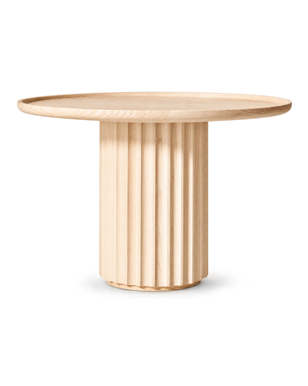 Veltris Natural Oak Fluted Round Table
