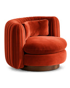 VORIXA Swivel Linen Chenille Sienna Lounge Chair