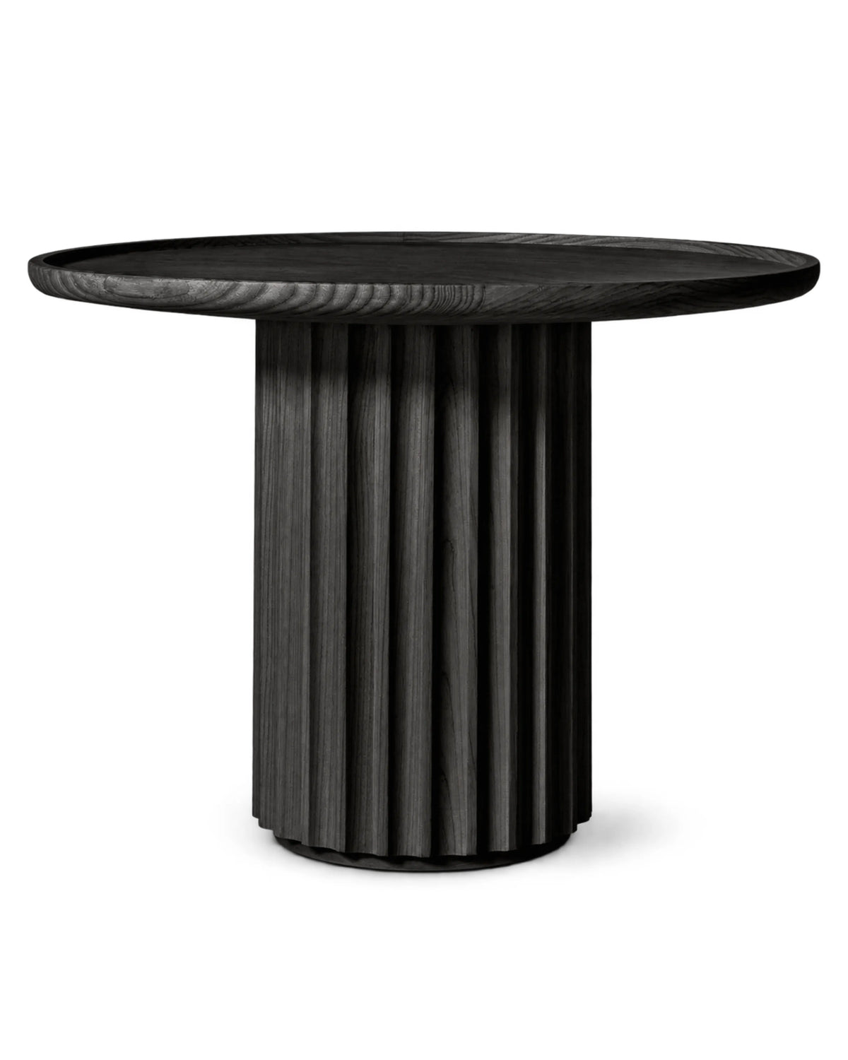 Veltris Obsidian Black Fluted Round Table