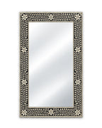 Nirvala Floral Vine Bone Inlay Rectangular Wall Mirror
