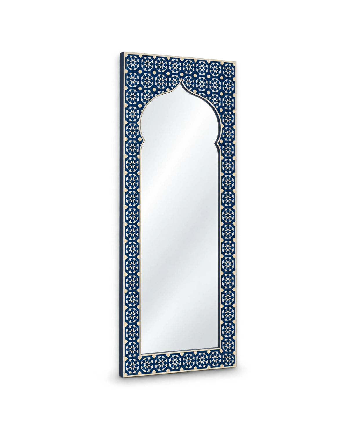 Zahravelle Moorish Arch Bone Inlay Full-Length Wall Mirror