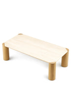Merique Premium Travertine Stone Coffee Table