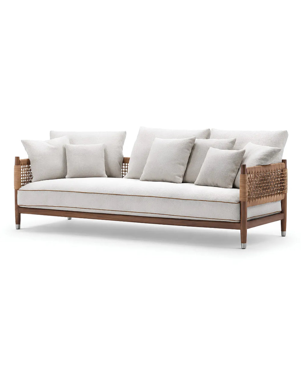YORVAN Luxury Teak Wooden Frame Sofa