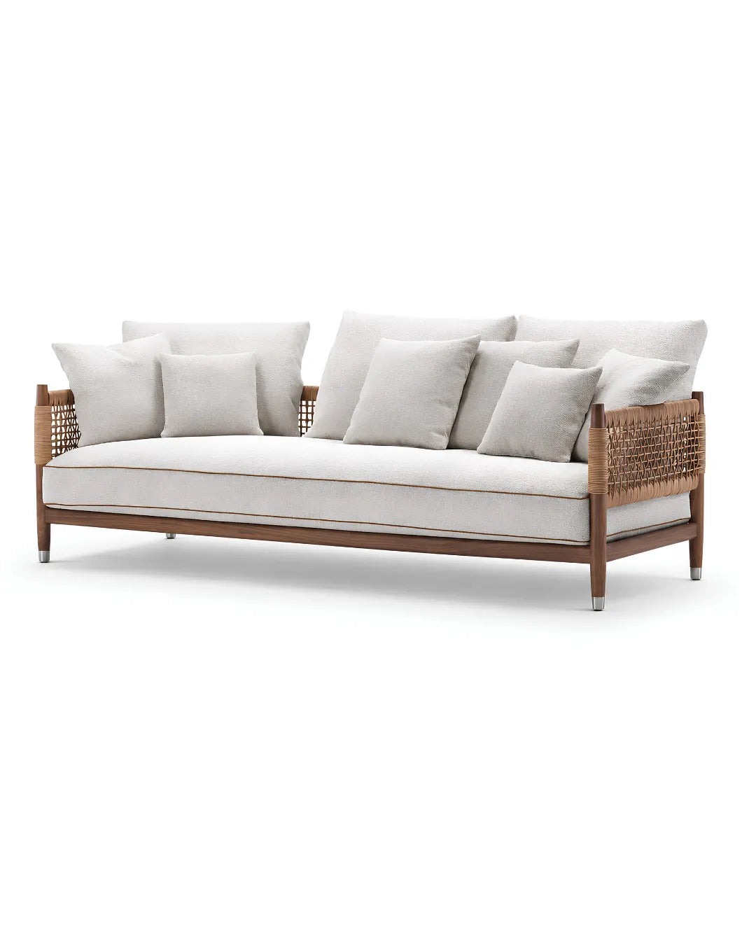 YORVAN Luxury Teak Wooden Frame Sofa