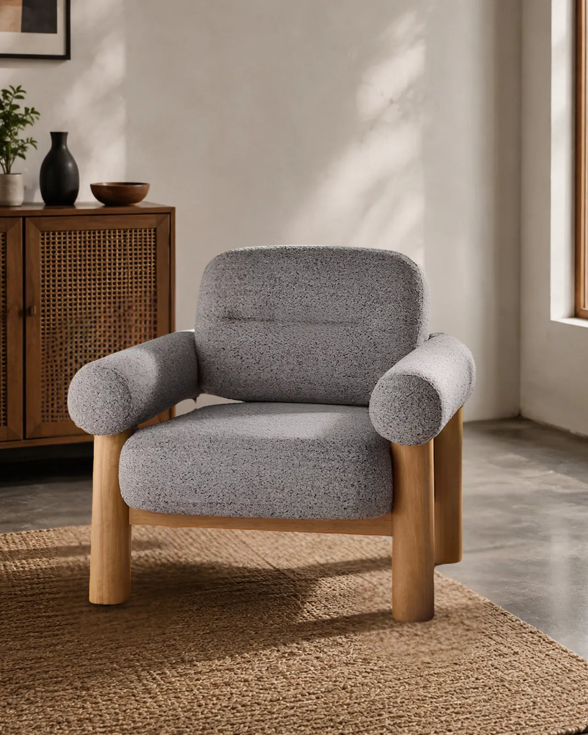 Viresto Mist Lounge Chair Oak Wood