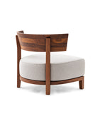 VELTIS Ecru Lounge Chair in Solid Teak Wood