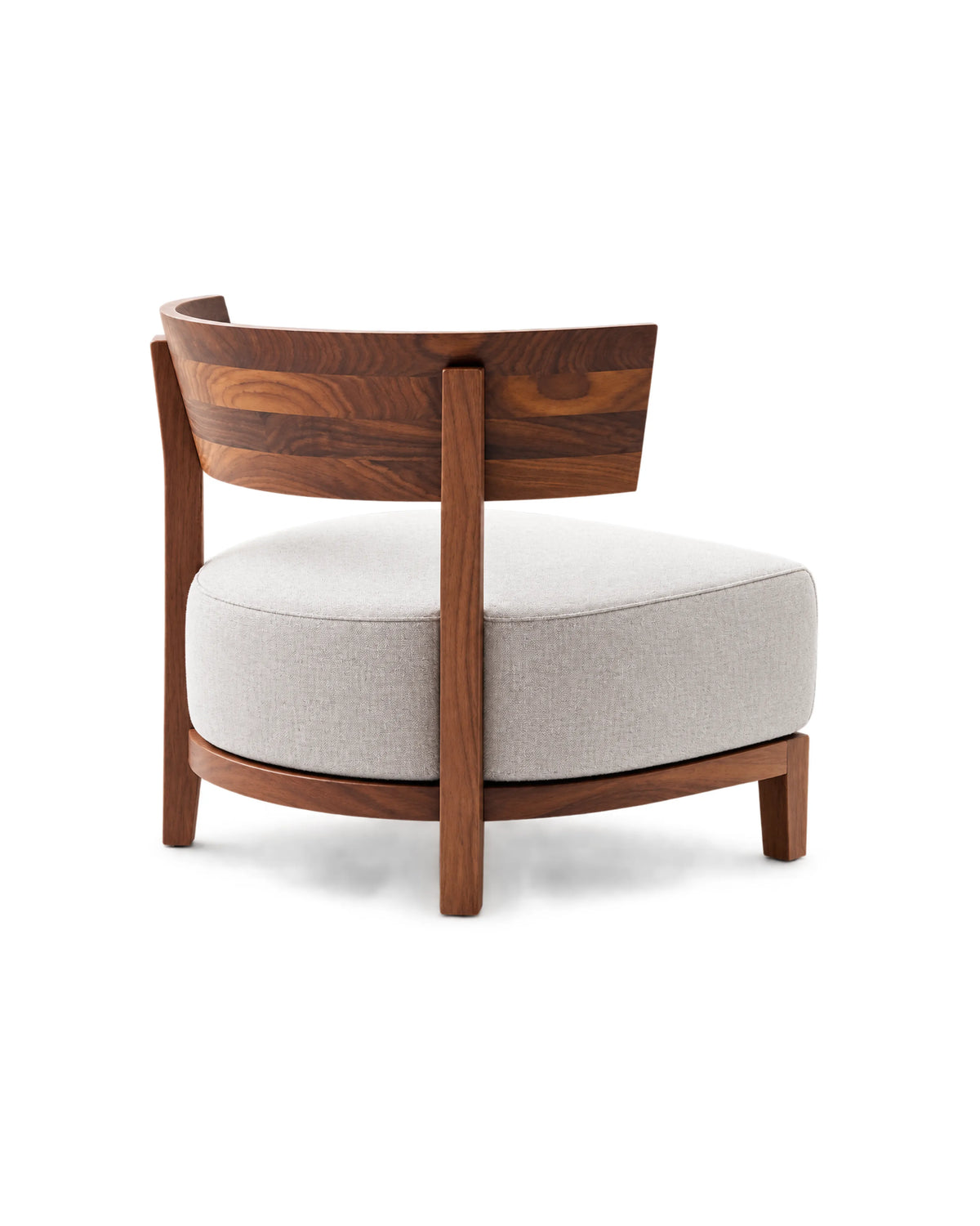 VELTIS Ecru Lounge Chair in Solid Teak Wood
