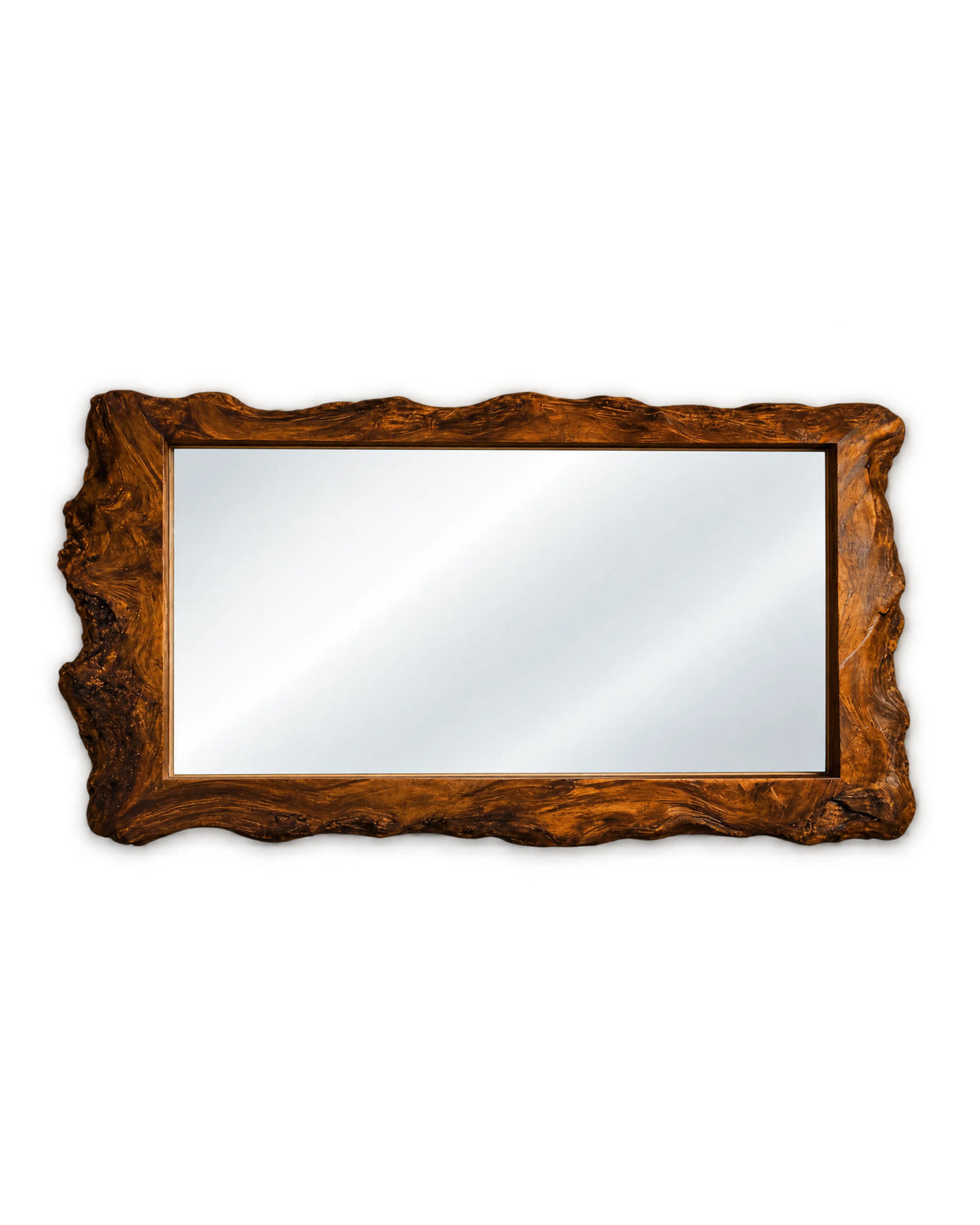 Kaelora Live Edge Solid Wood Wall Mirror