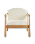 Elarique Frost Chair Performance Fabric Accent Chair in Solid Wood