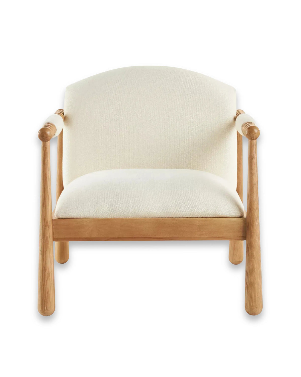 Elarique Frost Chair Performance Fabric Accent Chair in Solid Wood
