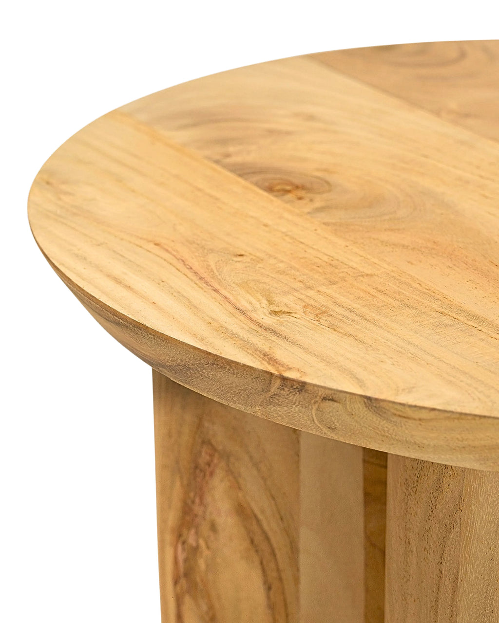Solenna Solid Wood Pedestal Side Table
