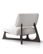 Corvessa Upholstered Accent Chair in Solid Teak Wood