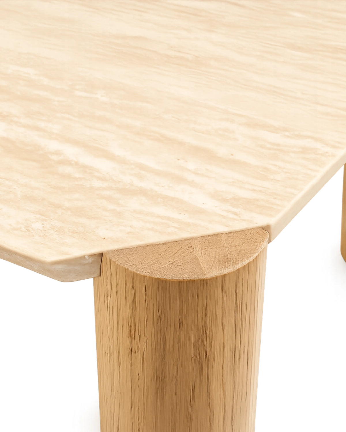 Merique Premium Travertine Stone Coffee Table