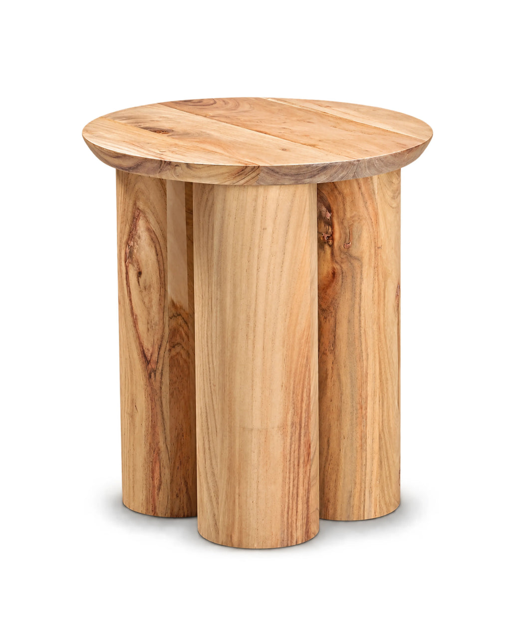 Solenna Solid Wood Pedestal Side Table